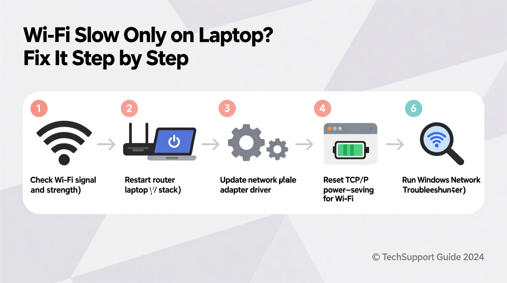 why is my wifi slow only on my laptop diagnostic steps