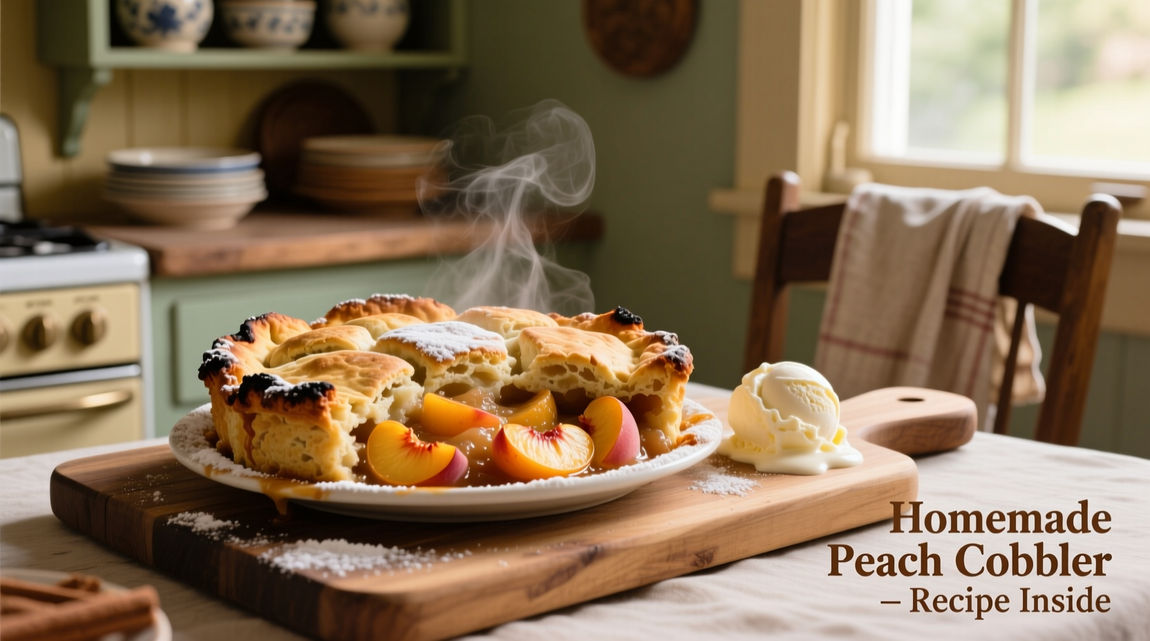 how to cook peach cobbler