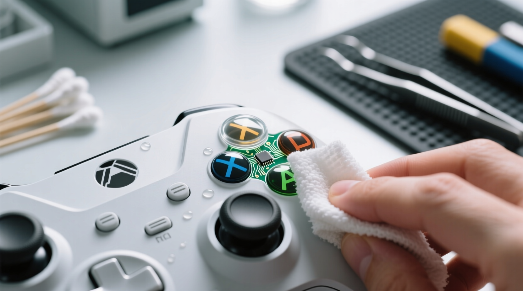 eco friendly controller button cleaning