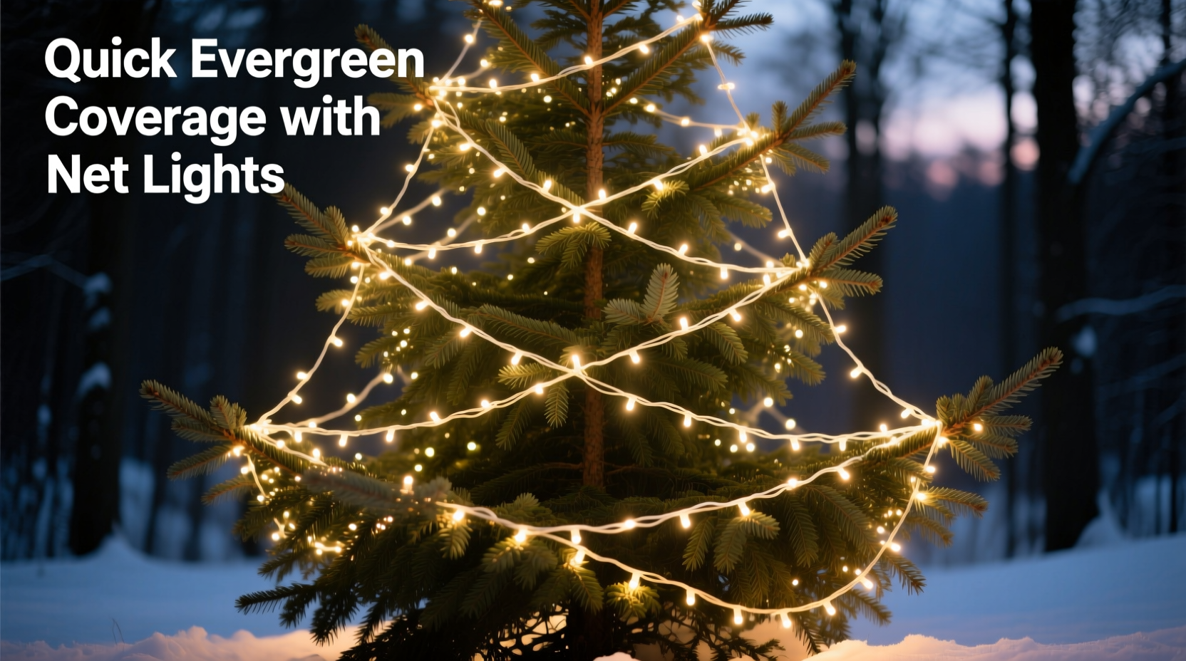 how to use net lights for quicker evergreen tree coverage