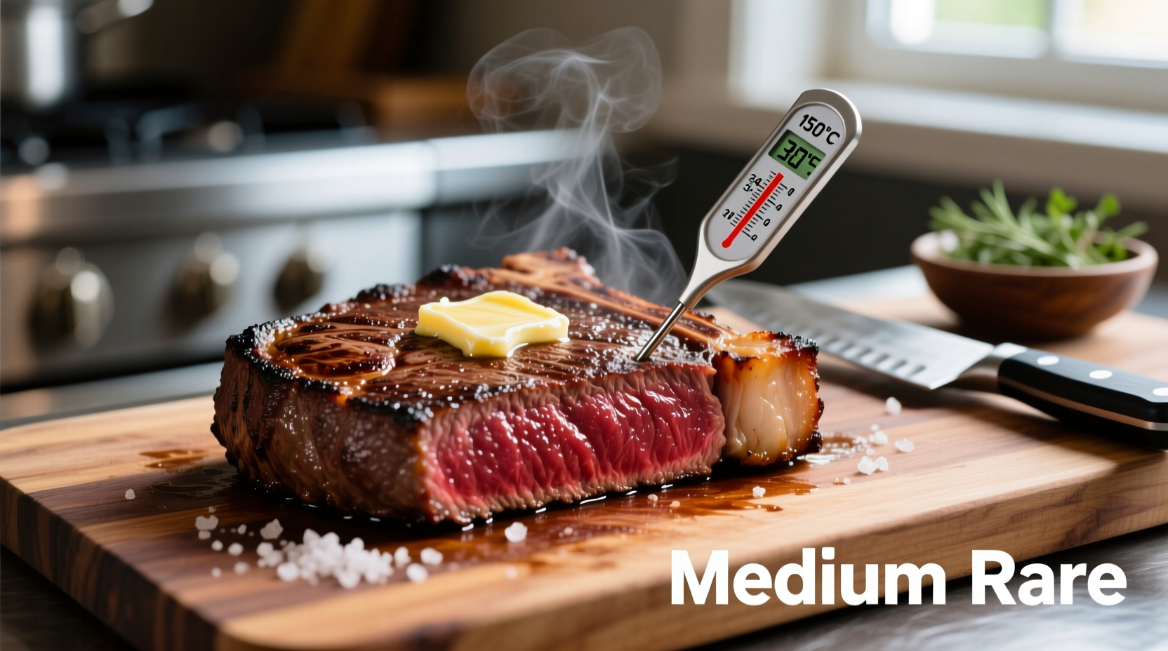 how long do you cook a medium rare steak