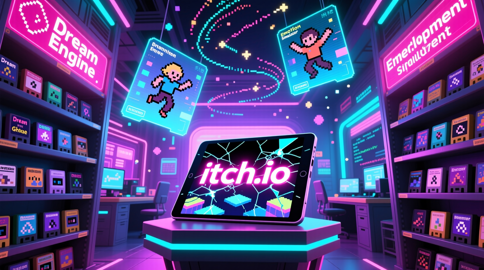 itch io is like steam for experimental and independent