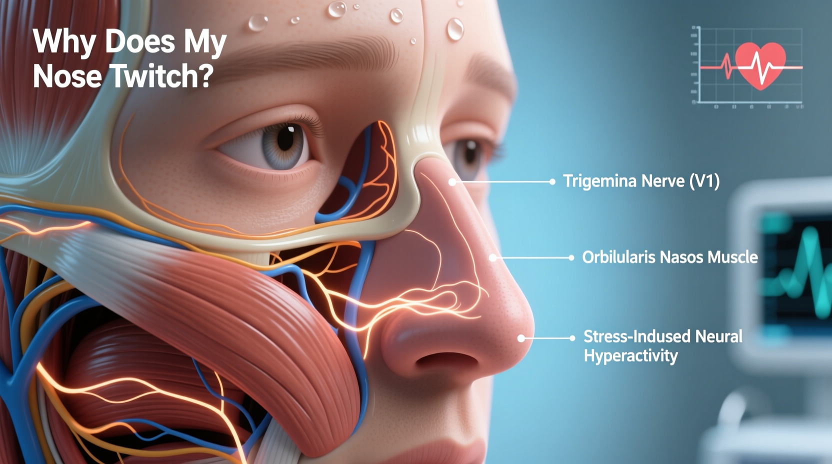 why does my nose twitch randomly nerve issues or stress
