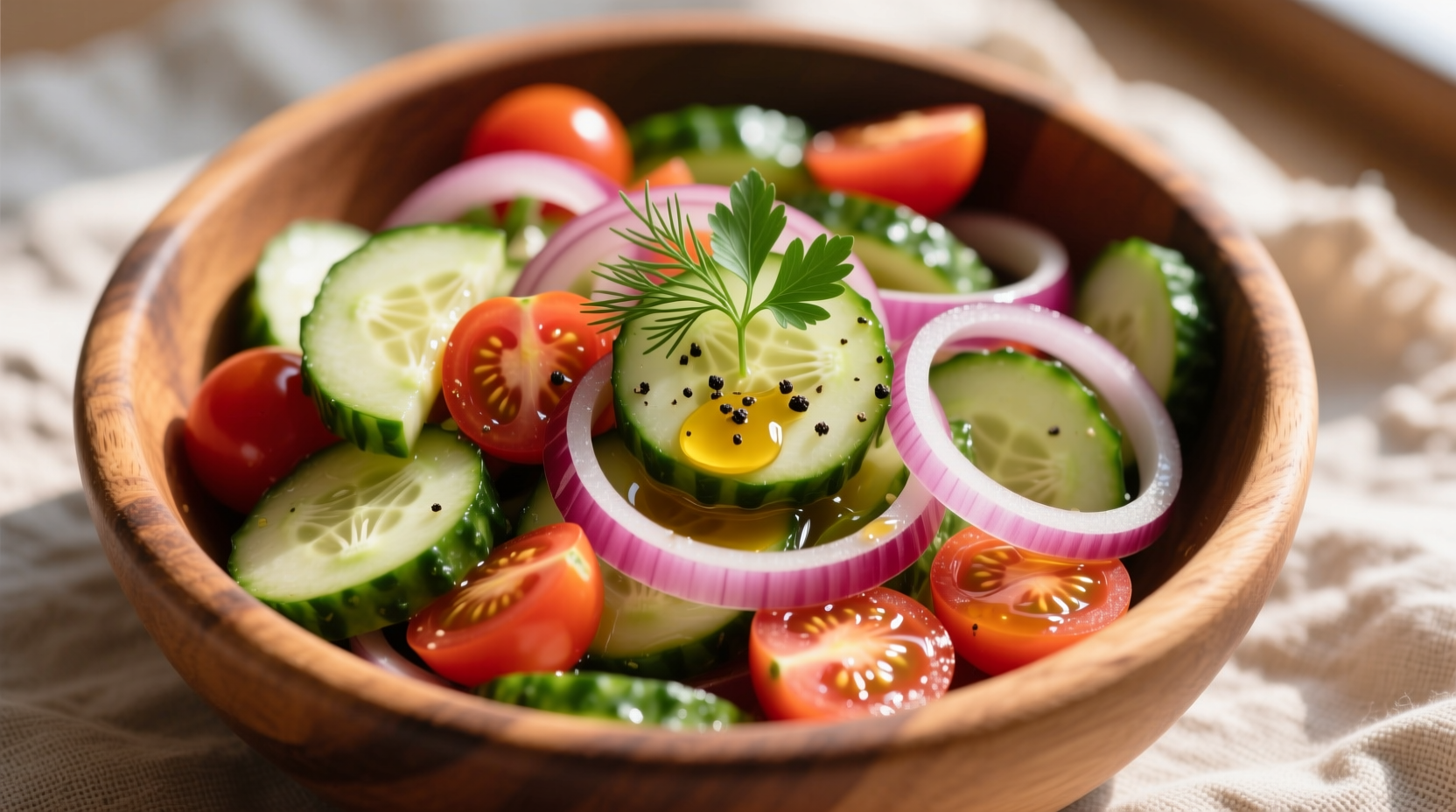 Perfect Marinated Cucumber Onion Tomato Salad Recipe