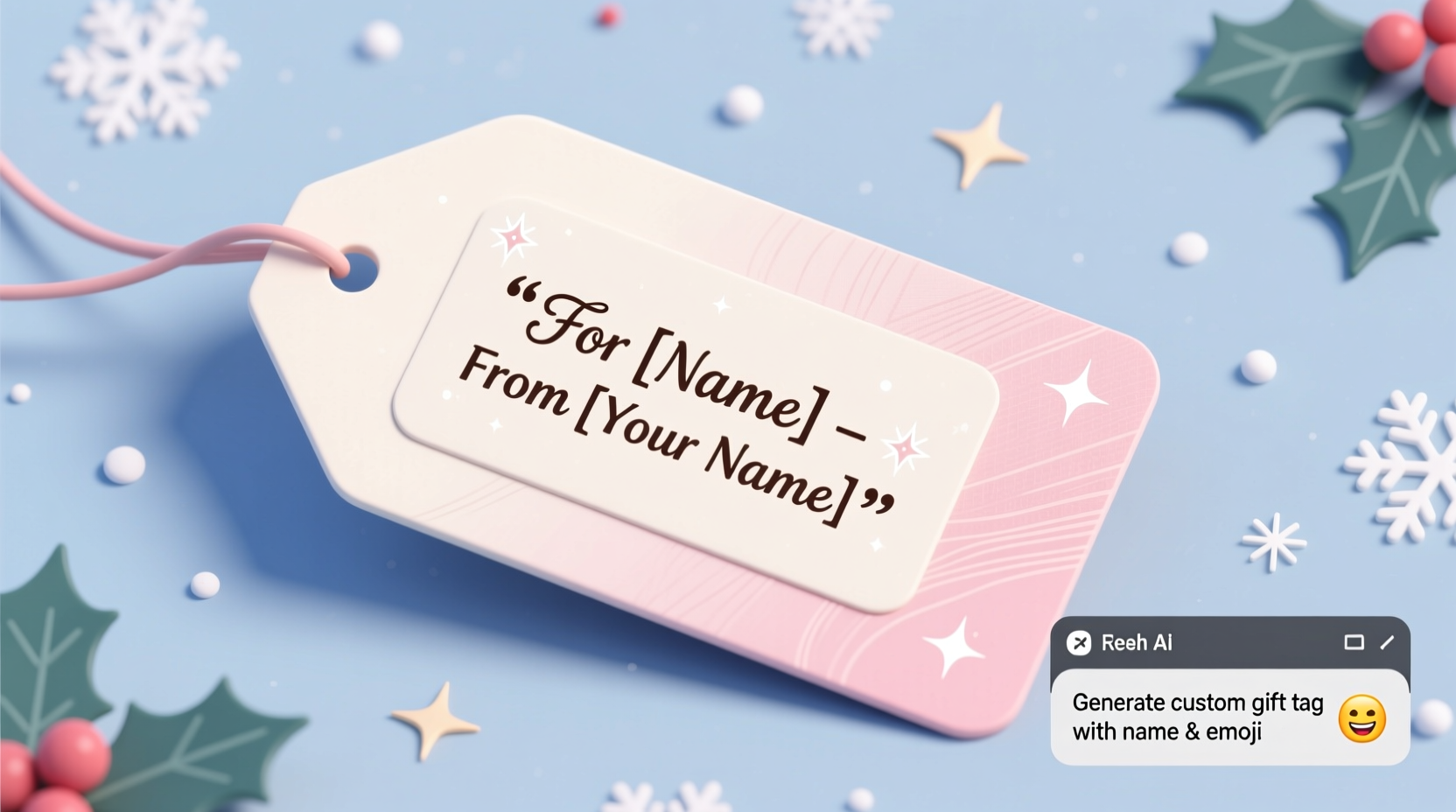 how to use ai tools to generate personalized christmas gift tags