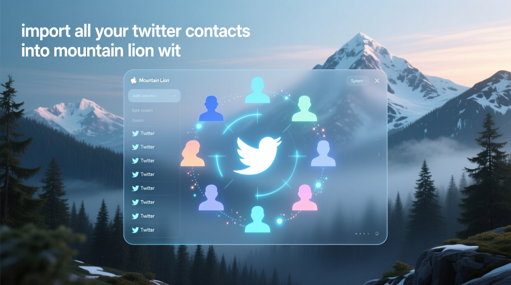import all your twitter contacts into mountain lion wit