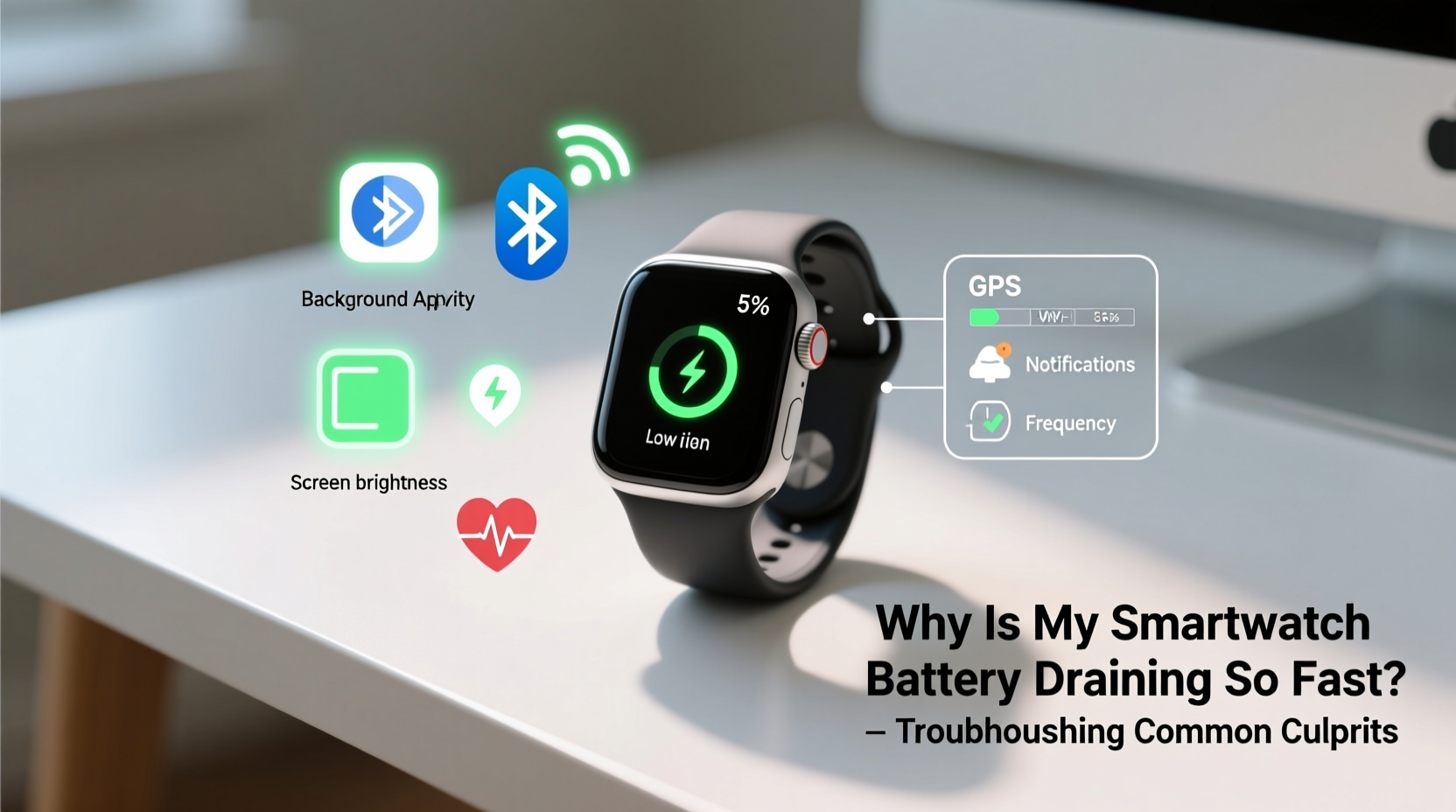 why is my smartwatch battery draining so fast troubleshooting common culprits