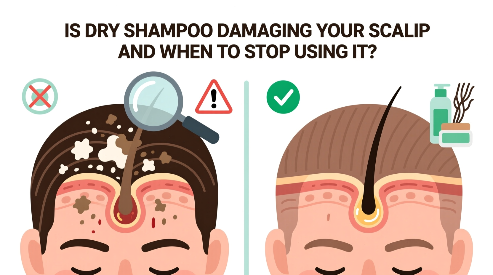 is dry shampoo damaging your scalp and when to stop using it
