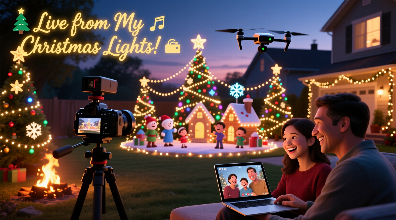 how to stream your christmas light show live to friends and family online