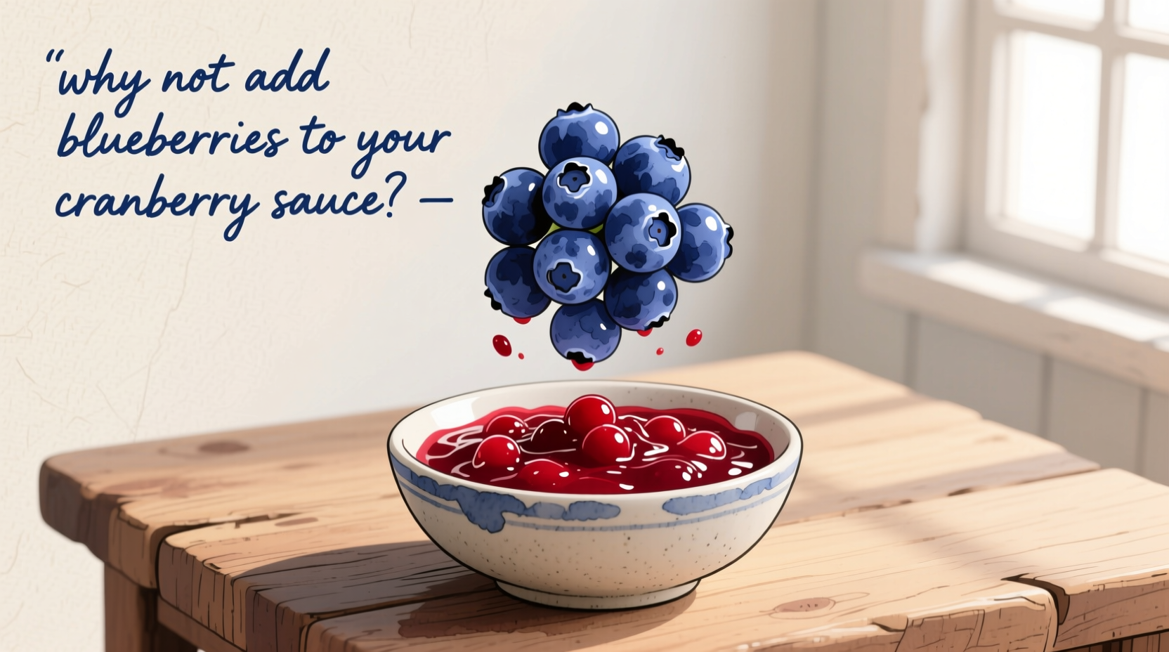 why not add blueberries to your cranberry sauce