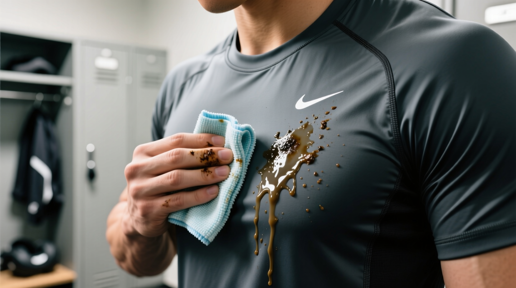 how to remove silicone grip residue from gym clothes