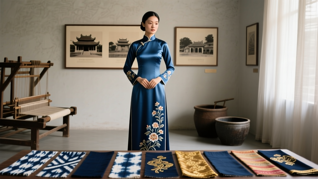 Vietnamese Ao Dai Silk Dyeing And Embroidery Traditions