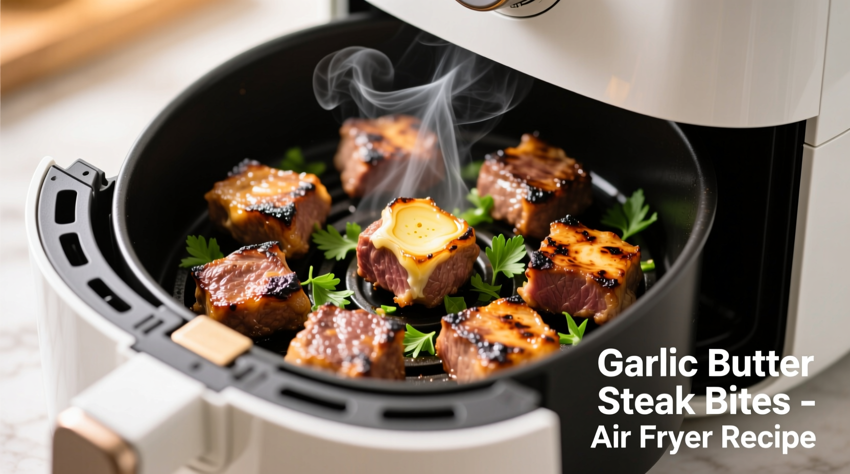 Perfect Garlic Butter Steak Bites in Air Fryer (Ready in 15 Min)