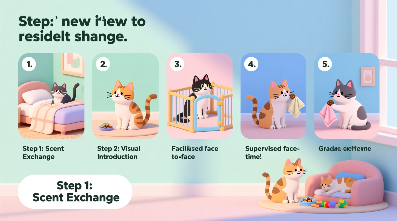 step by step guide to introducing a new kitten to resident cats without chaos