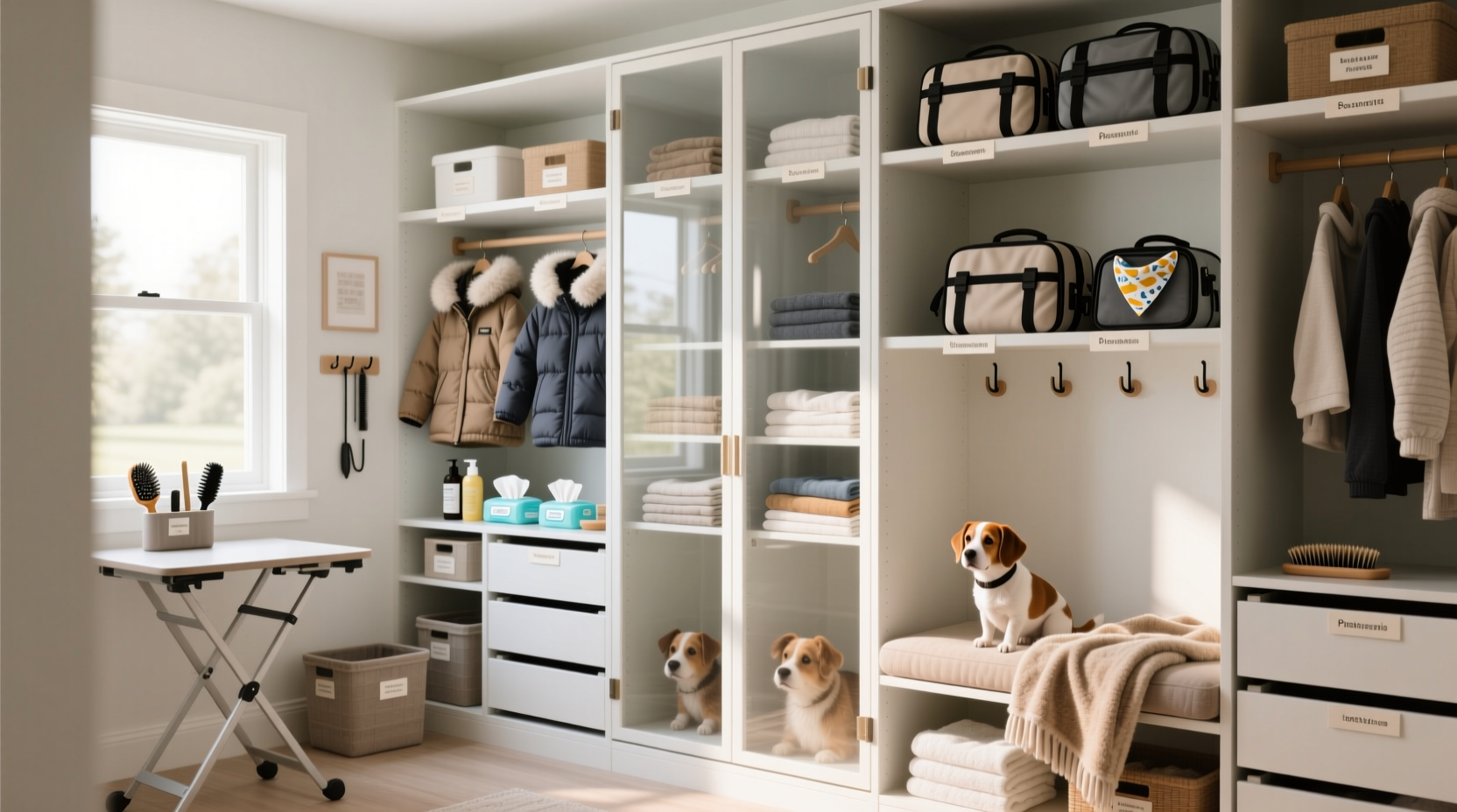 closet organization tips for pet parents