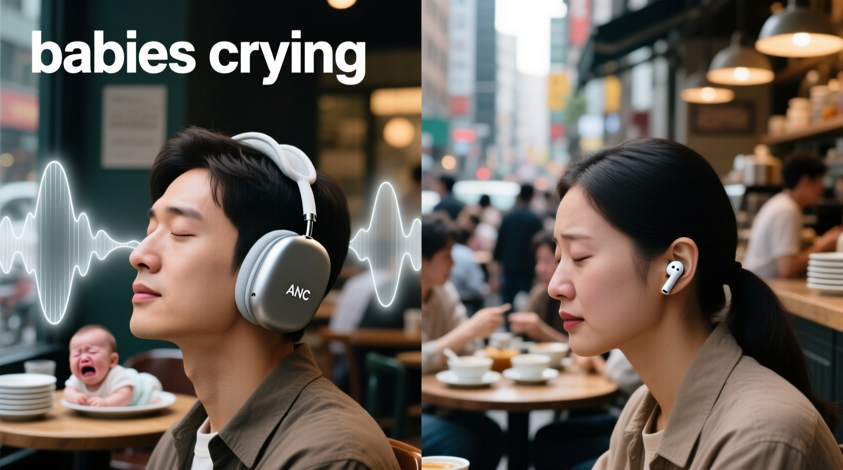 active noise cancelling vs noise isolation does anc really block out crying babies