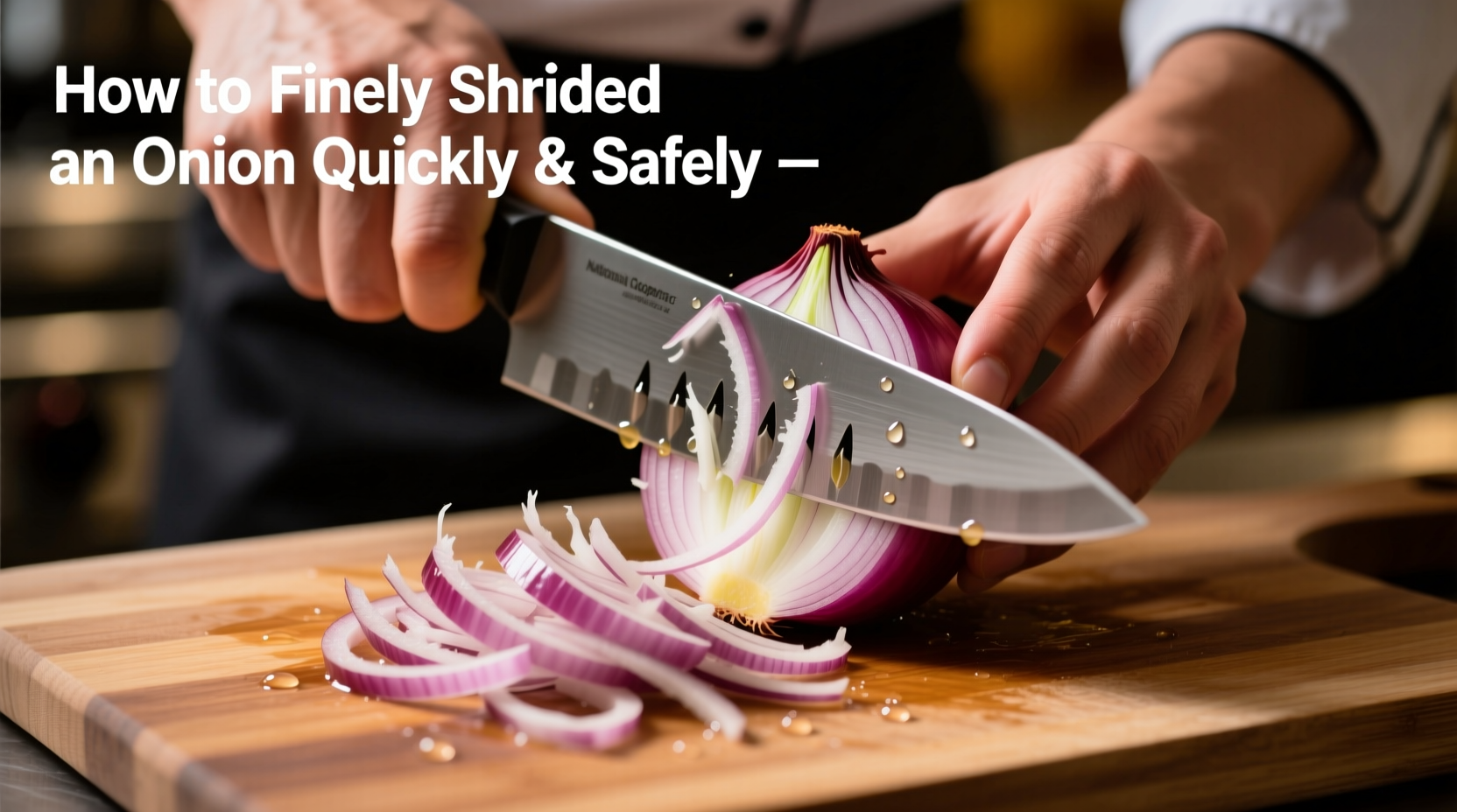 how to finely shred an onion quickly and safely