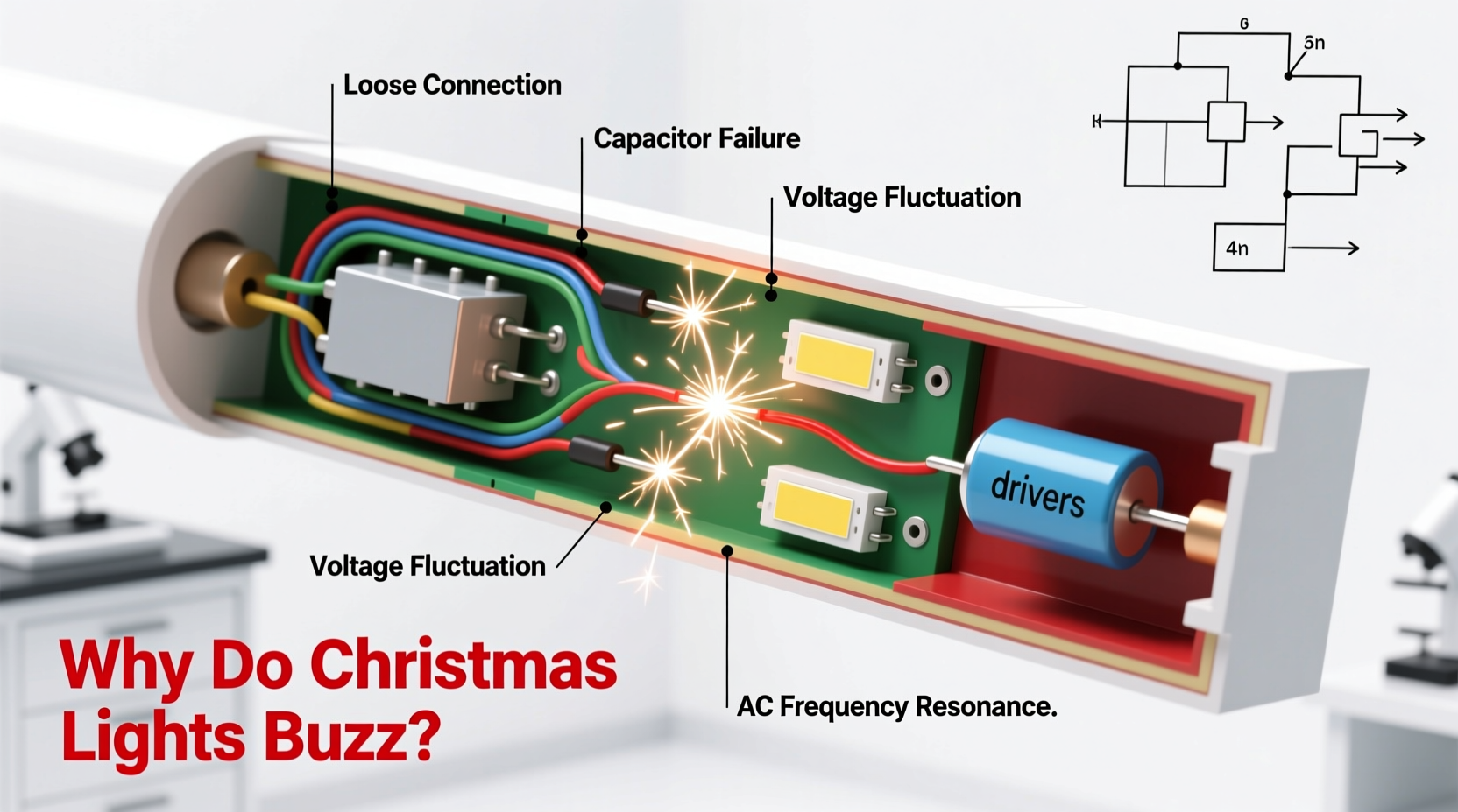 why do some christmas lights buzz and how to eliminate the annoying sound