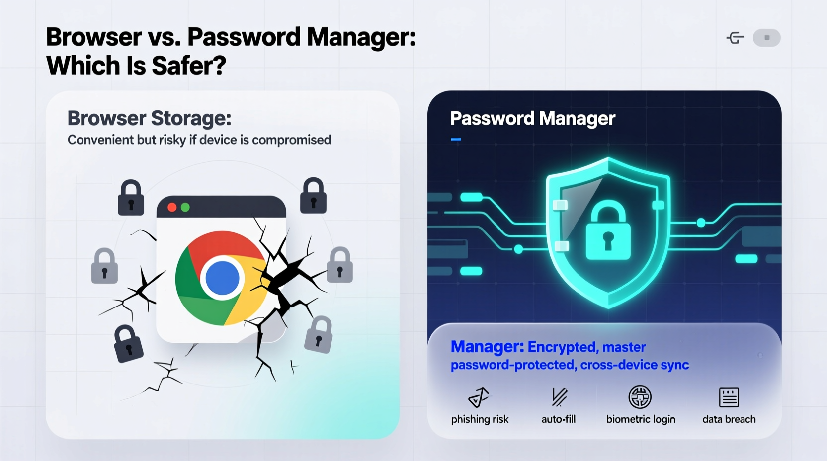 is it better to store passwords in browser or password manager