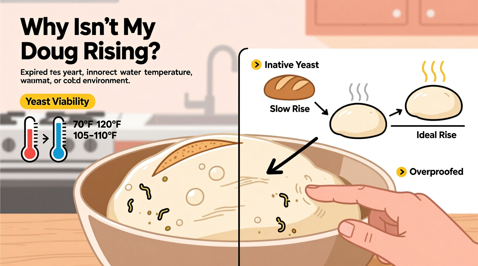 why is my bread dough not rising troubleshooting yeast and temperature issues