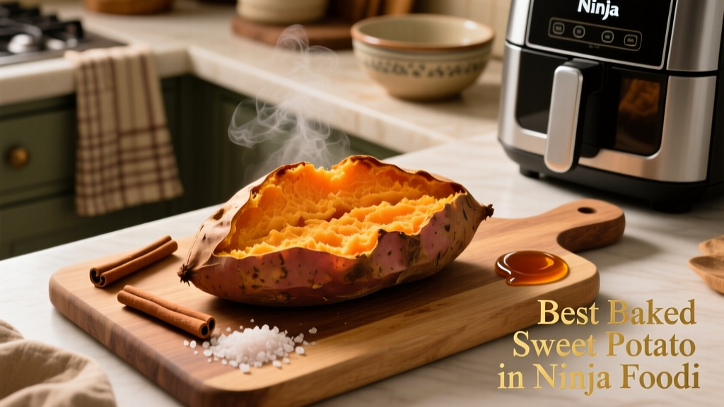 Perfect Baked Sweet Potato in Ninja Foodi: Crispy & Fluffy
