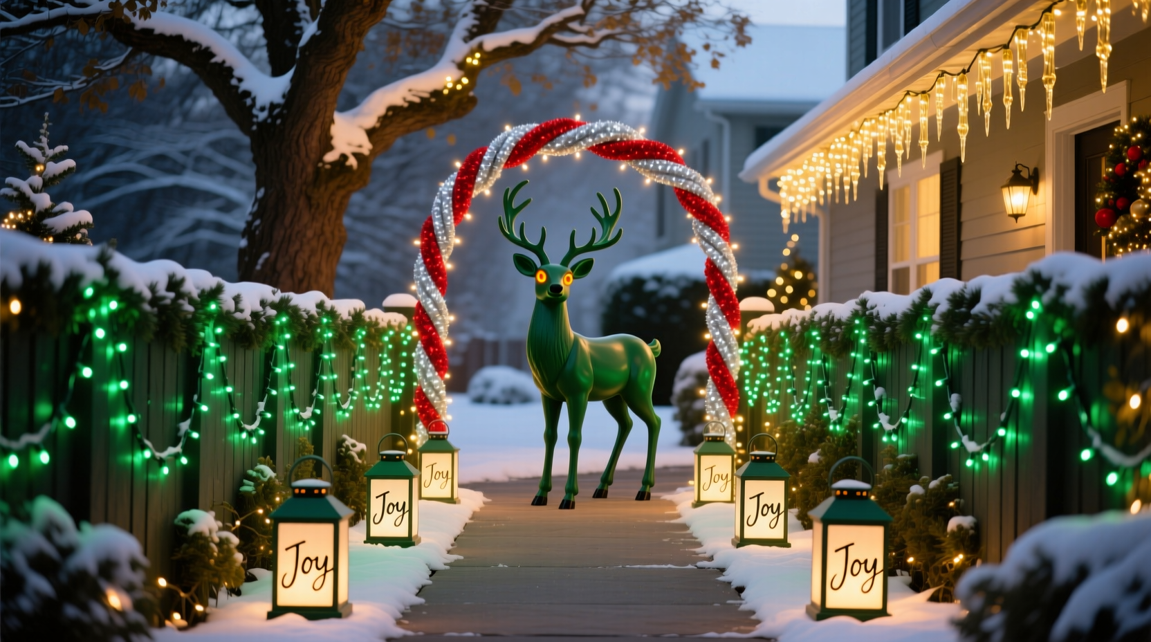how to create a color coordinated christmas light display for curb appeal