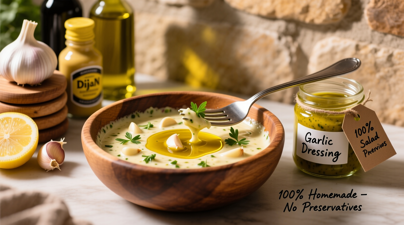 homemade garlic salad dressing recipe and tips