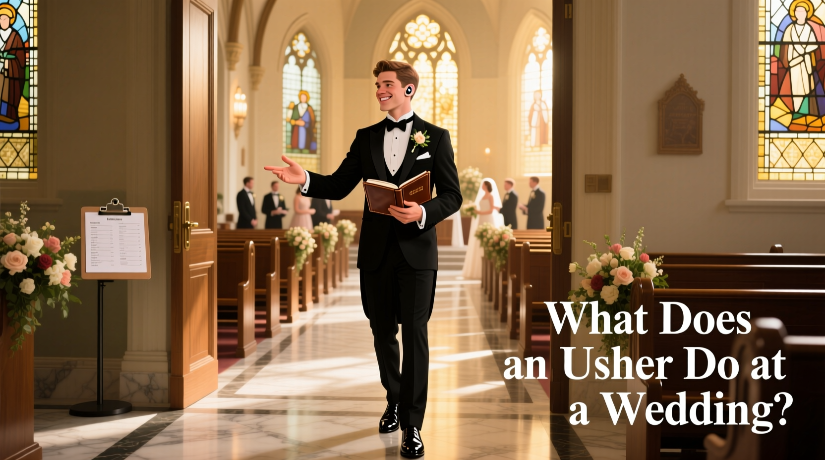 what does an usher do at a wedding