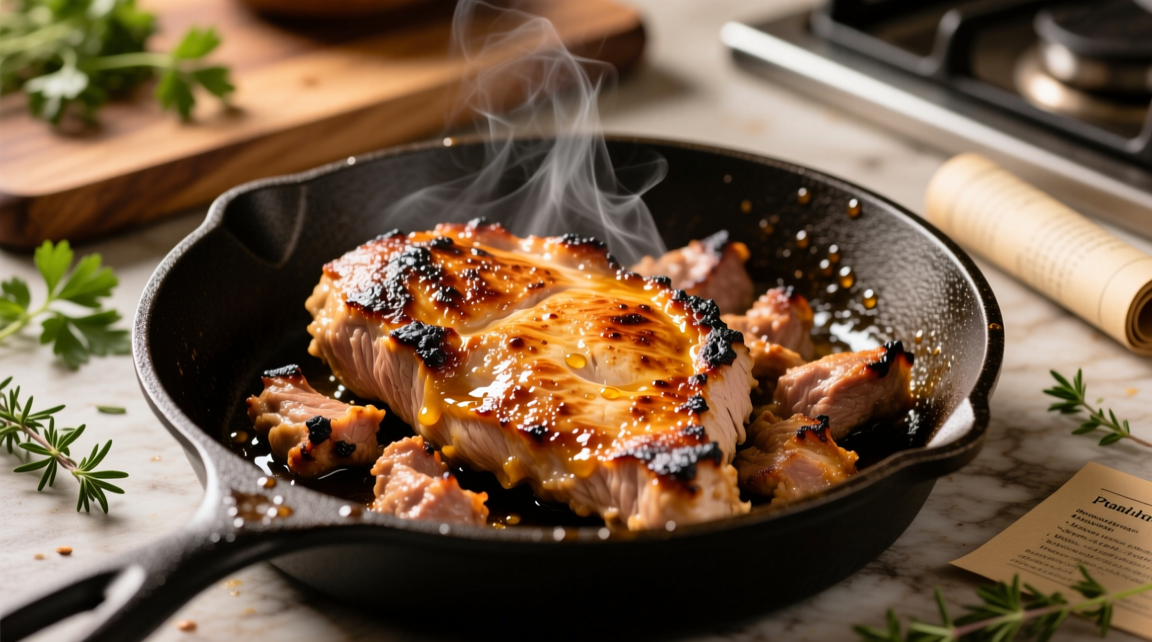 Perfectly browned ground turkey in skillet