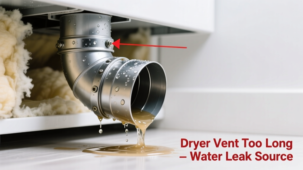 Dryer Vent Too Long Causing Water Leaks: Quick Diagnosis