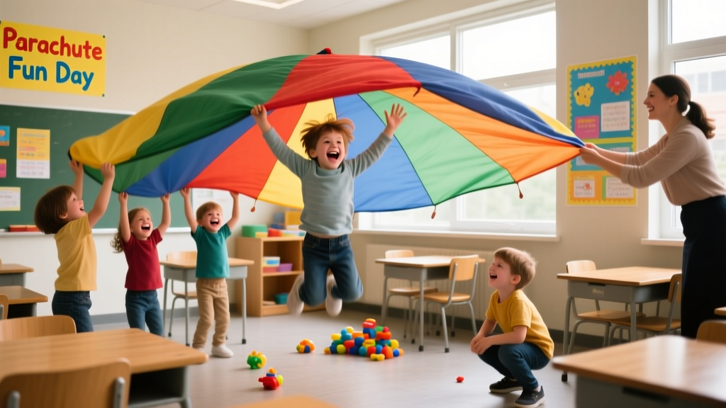 Parachute Games for Kids: Evidence-Based Play Activities That Build Motor Skills, Social-Emotional Competence, and Classroom Community