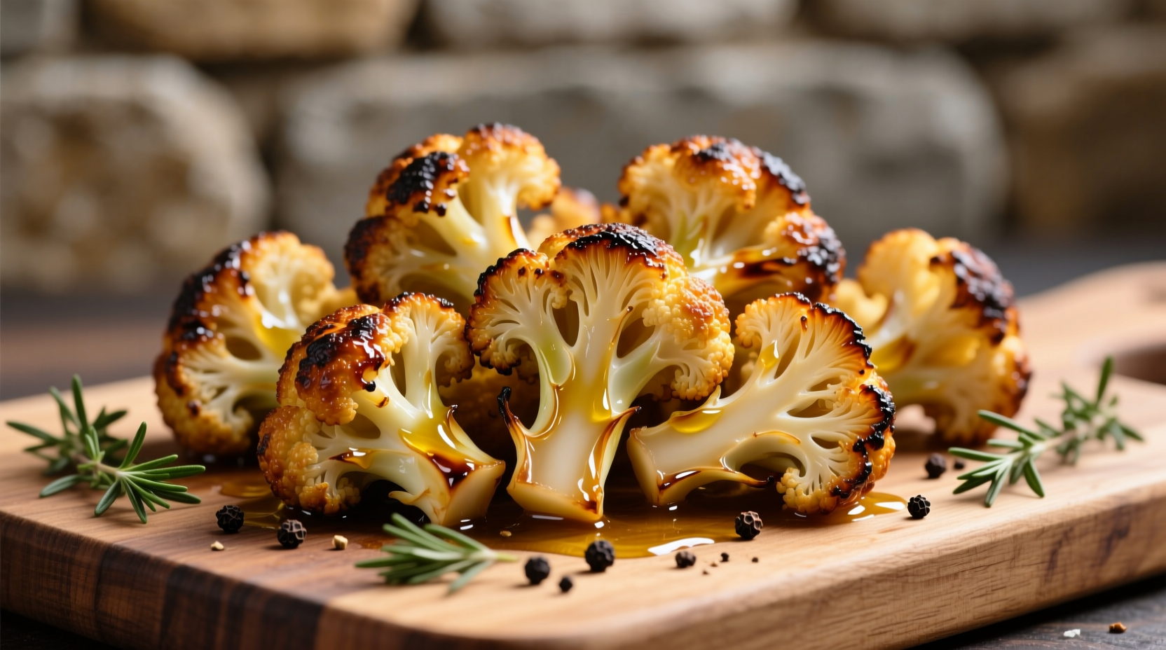 Perfectly roasted golden-brown cauliflower florets