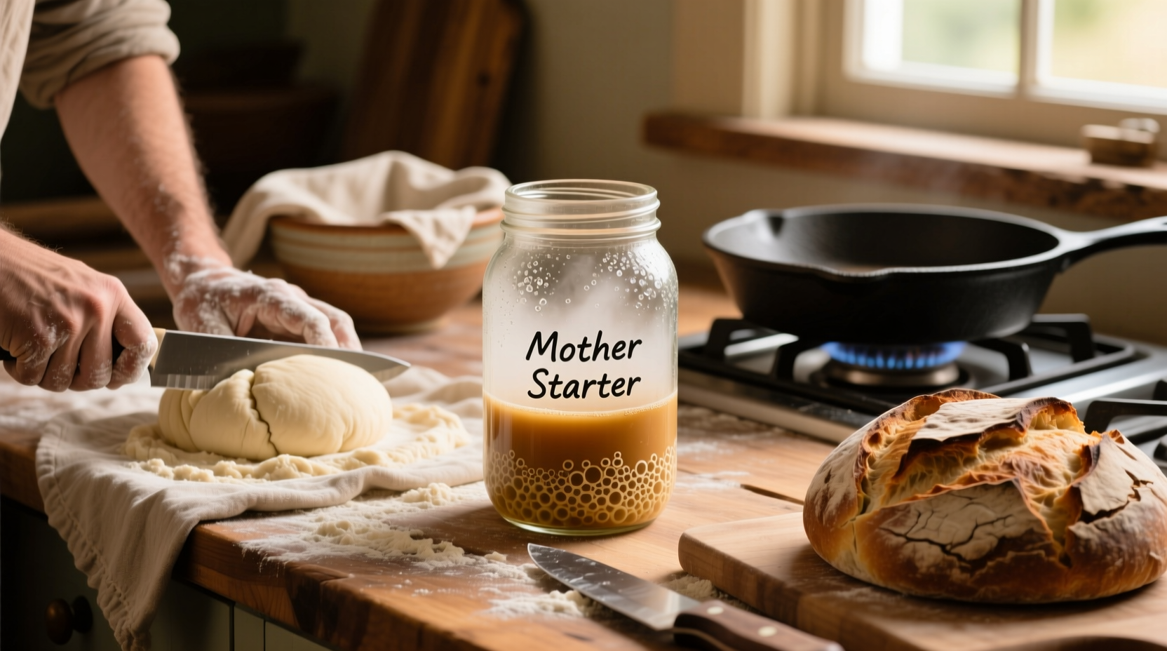 bread baking starter along how to make sourdough bread