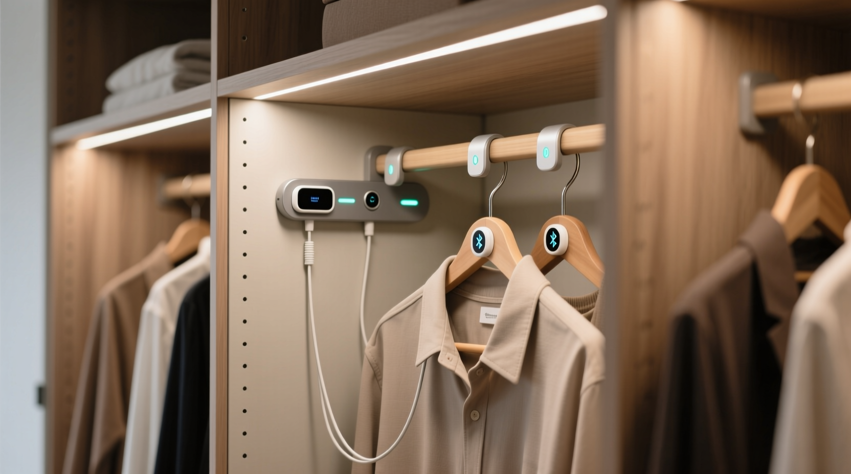 closet cable management smart hangers vs bluetooth trackers
