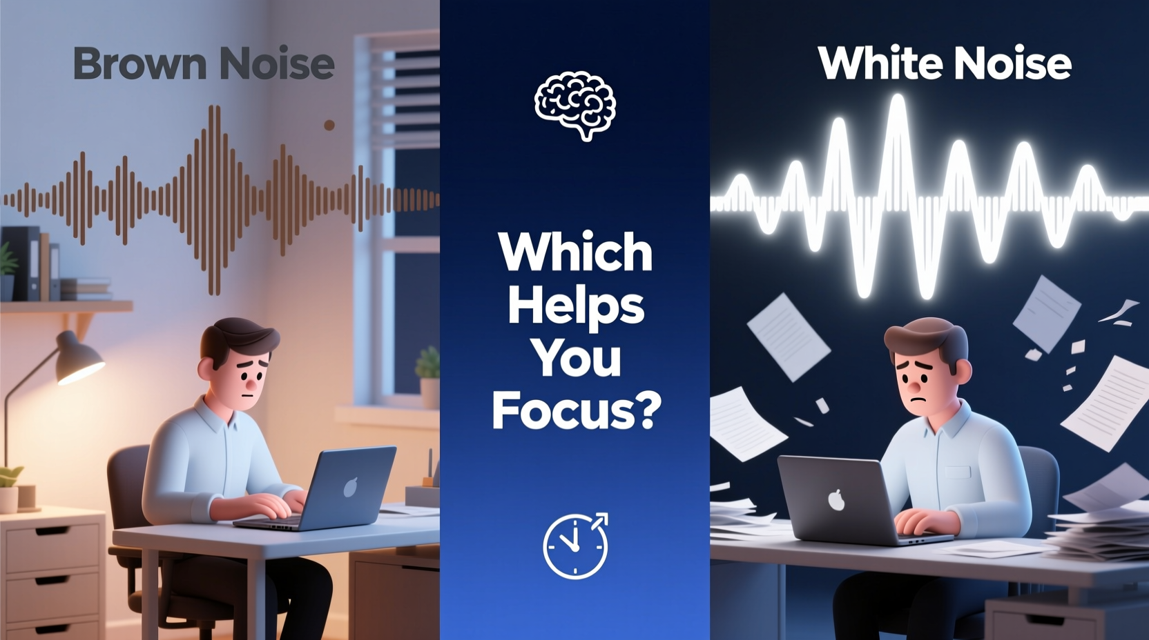 brown noise vs white noise which one actually helps you focus while working