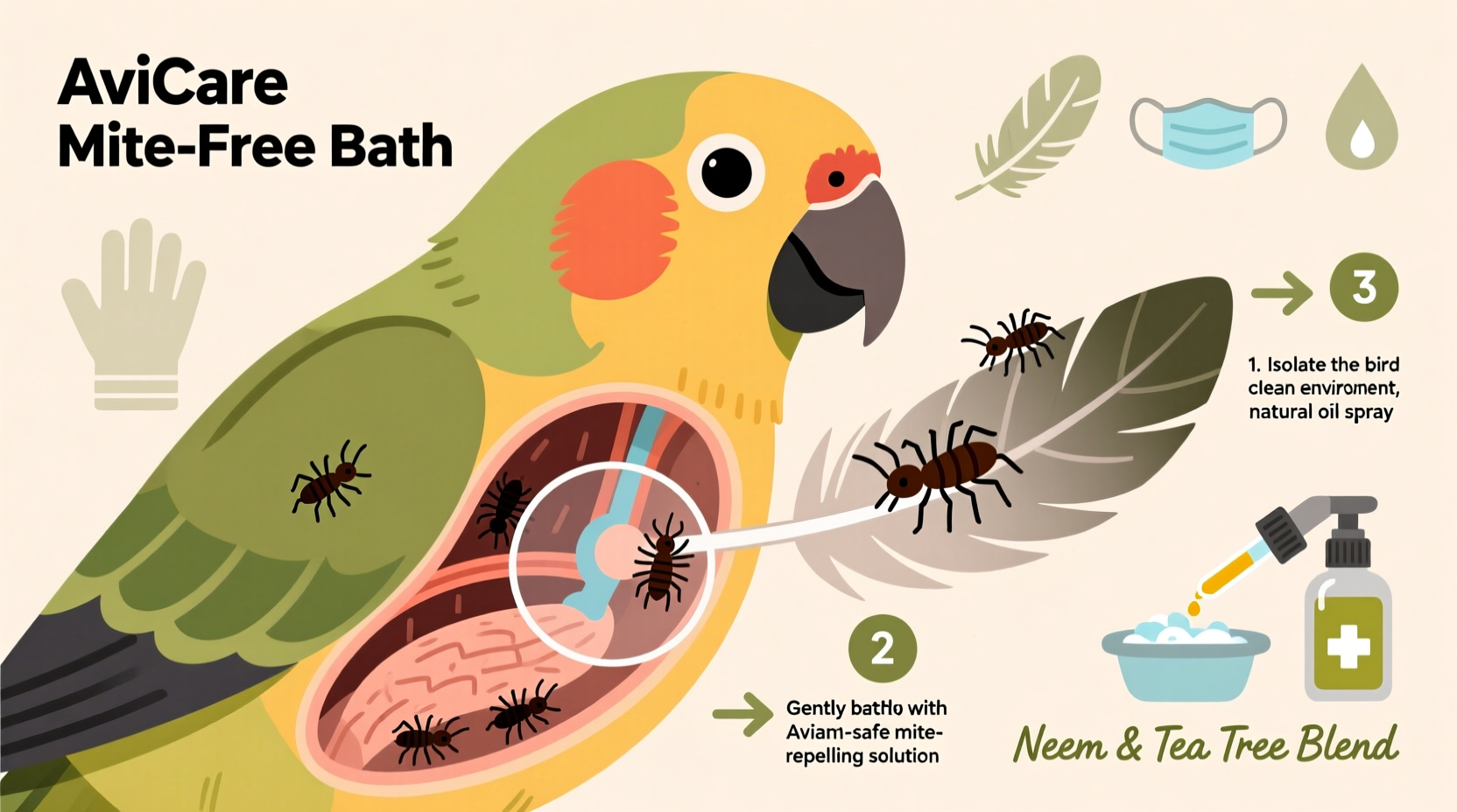 how to get rid of mites from birds