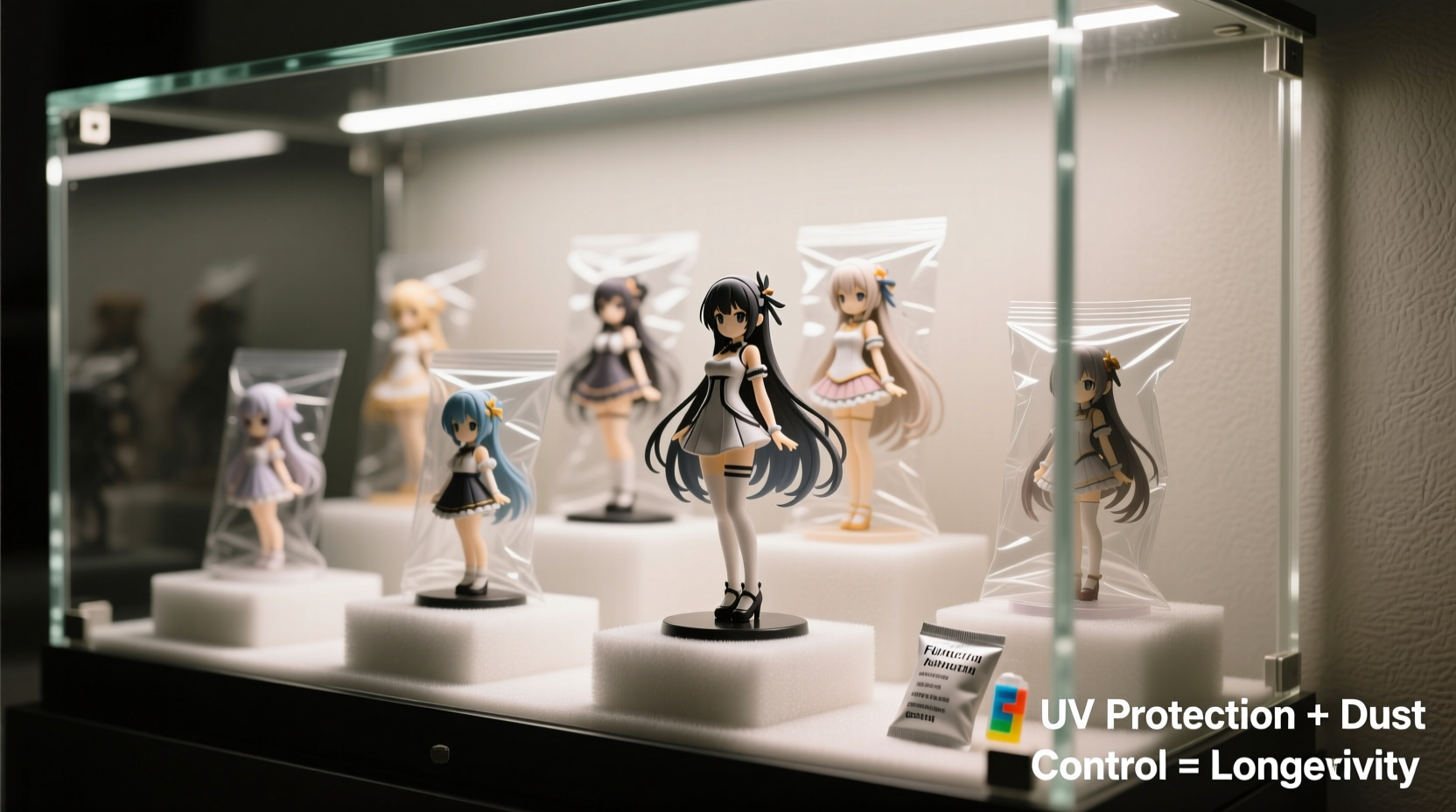 how to store anime figures to prevent dust buildup and uv damage