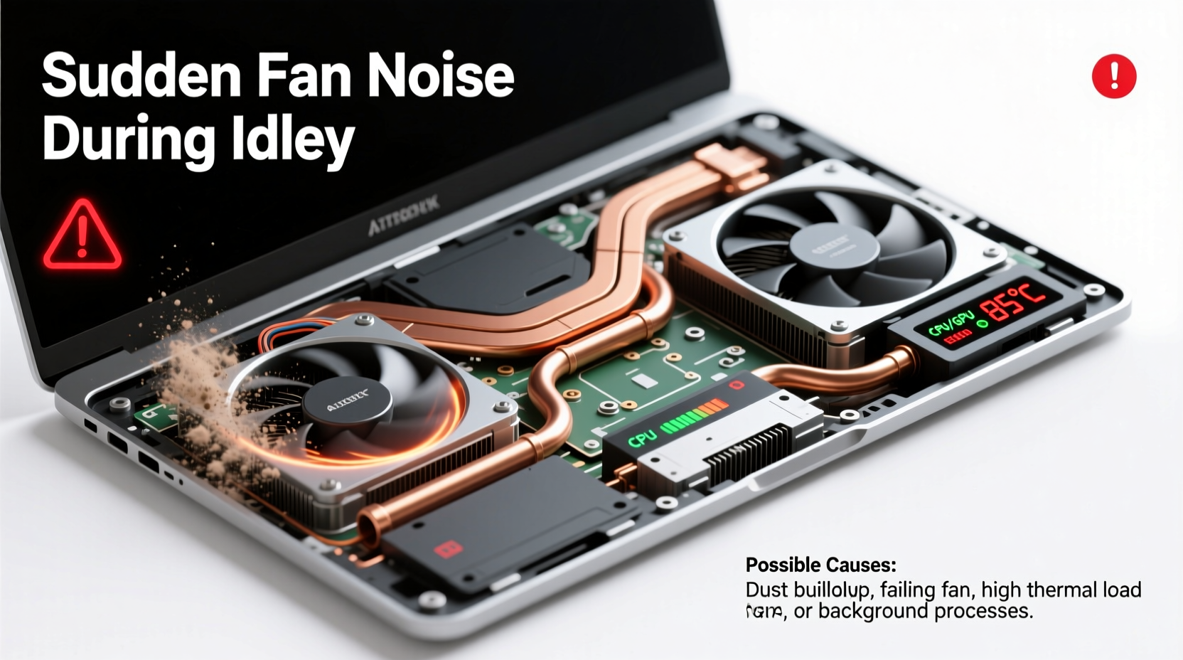why does my laptop fan suddenly get loud even when idle troubleshooting guide