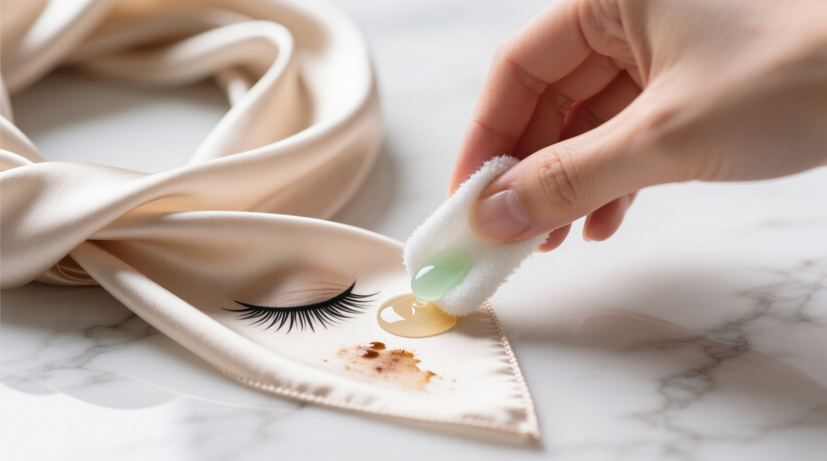 how to remove eyeliner from silk scarf