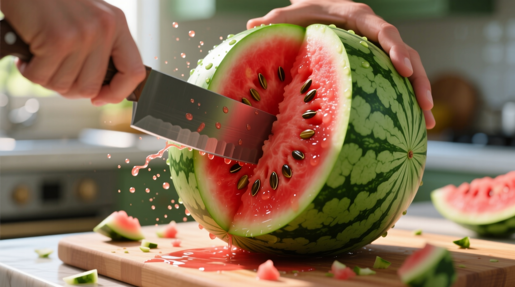 the best way to choose and slice up a watermelon