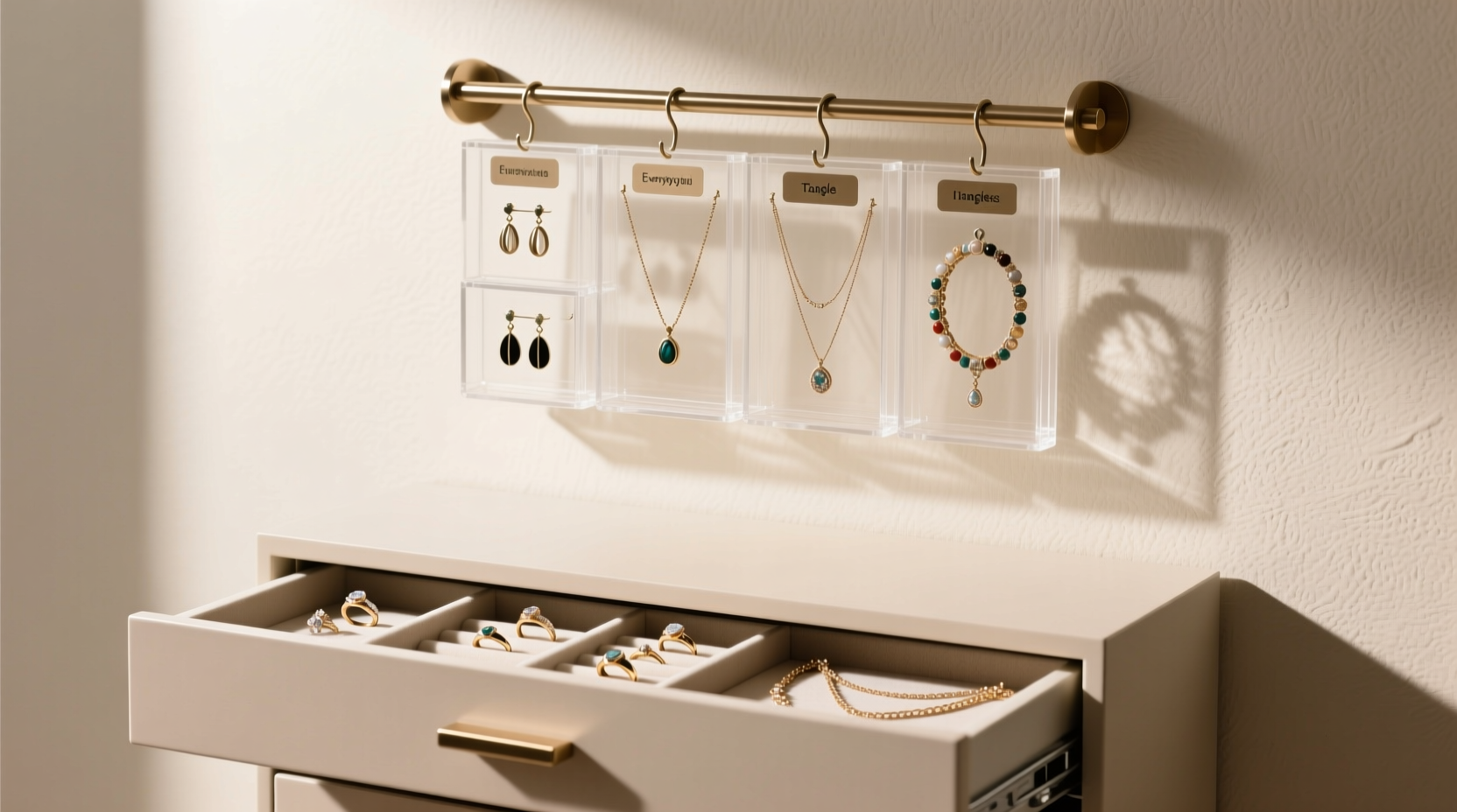 hanging jewelry organizer vs drawer dividers