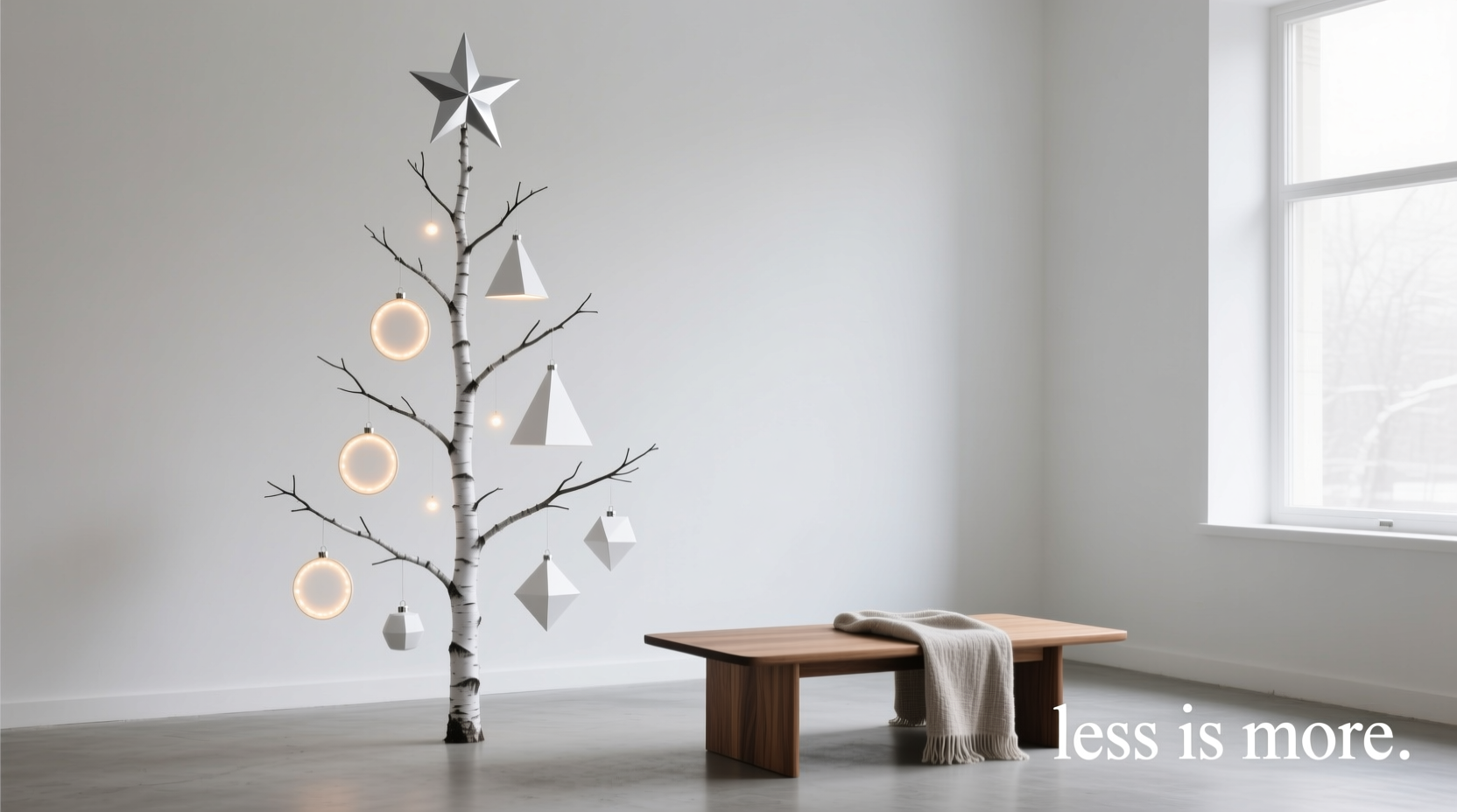 how to make a minimalist christmas tree elegant without looking bare