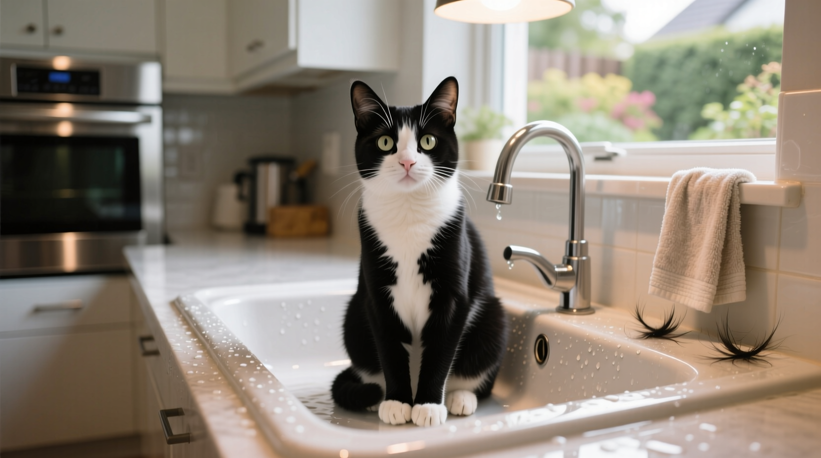 why does my cat sit in the sink and is it normal