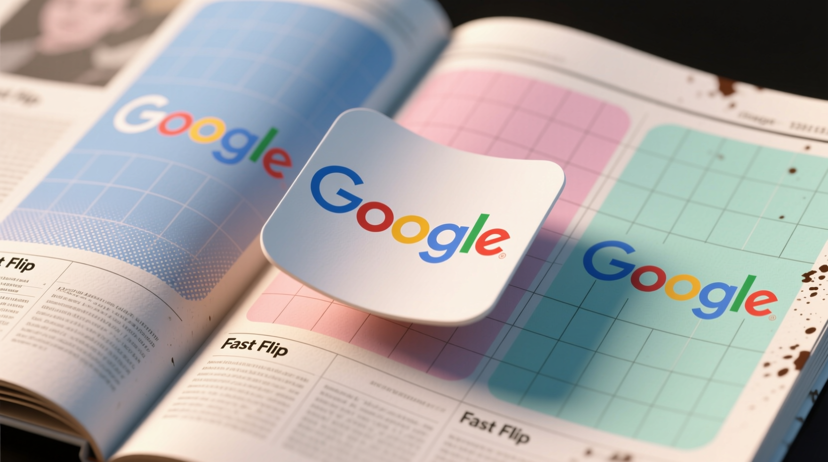 google fast flip gives a print look and feel to google