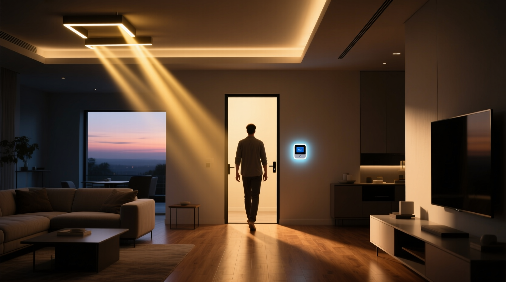 automatically turn on your lights when you return home