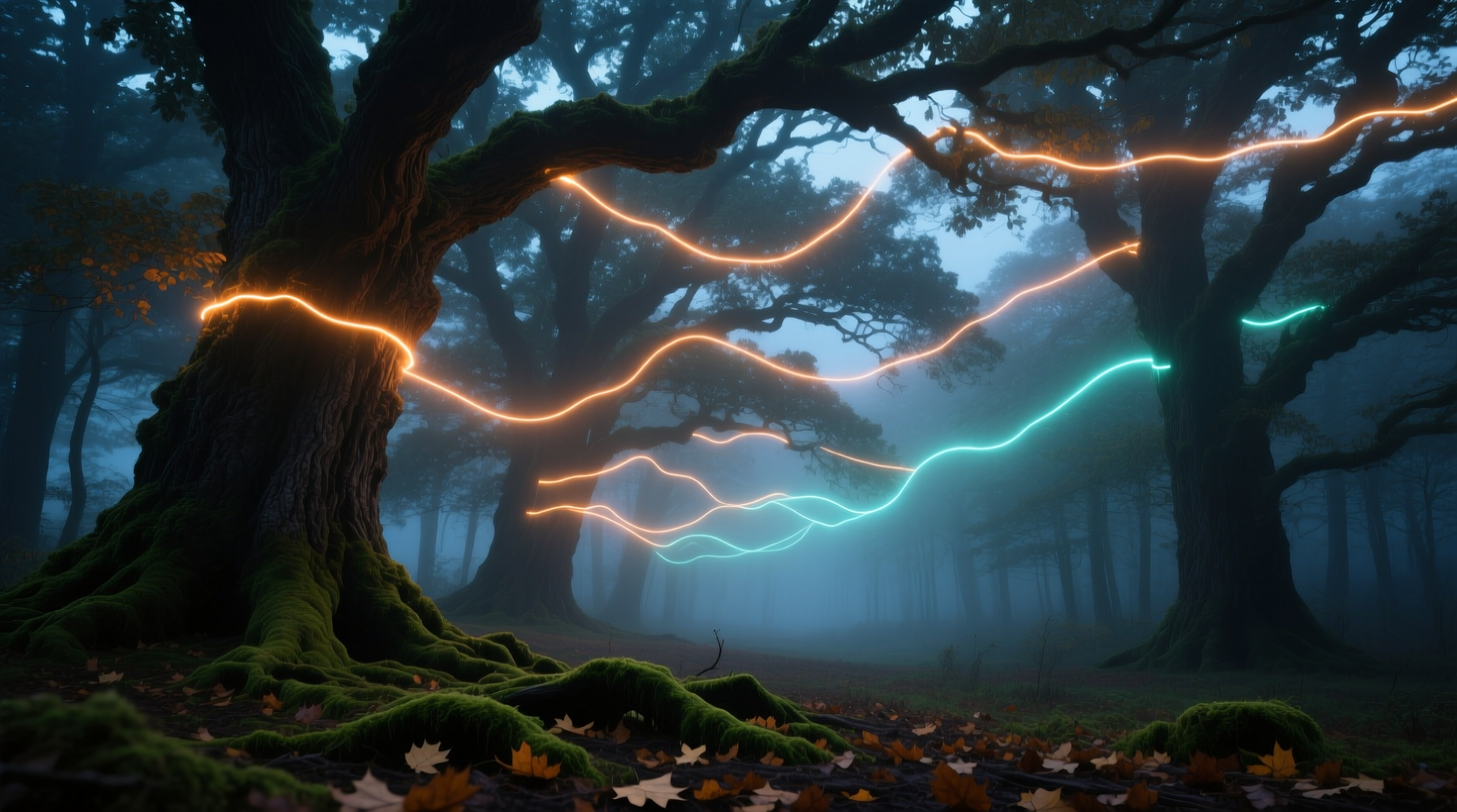 how to stagger light strands on large trees for even glow without dark spots