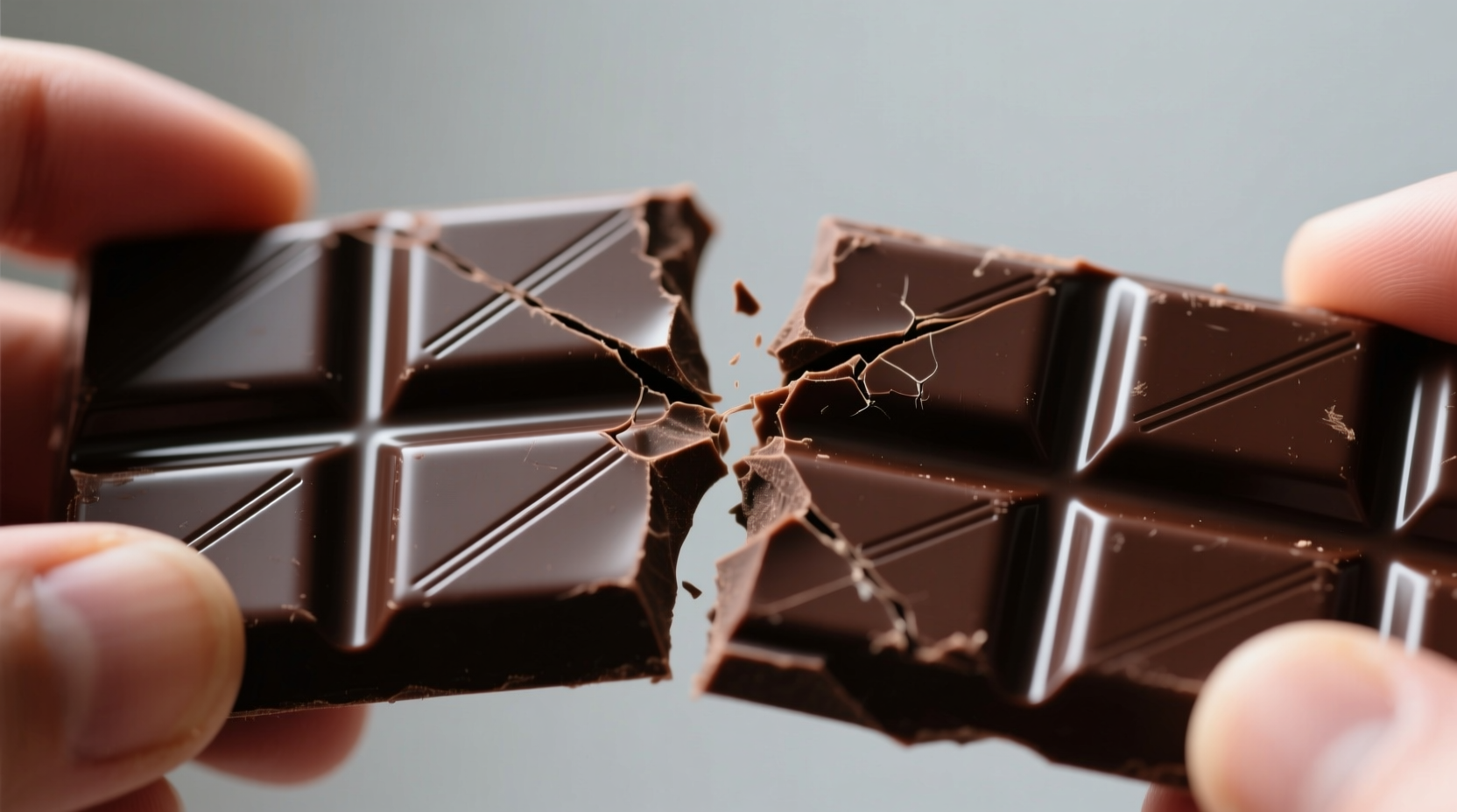 break apart a chocolate bar quickly and evenly with a r