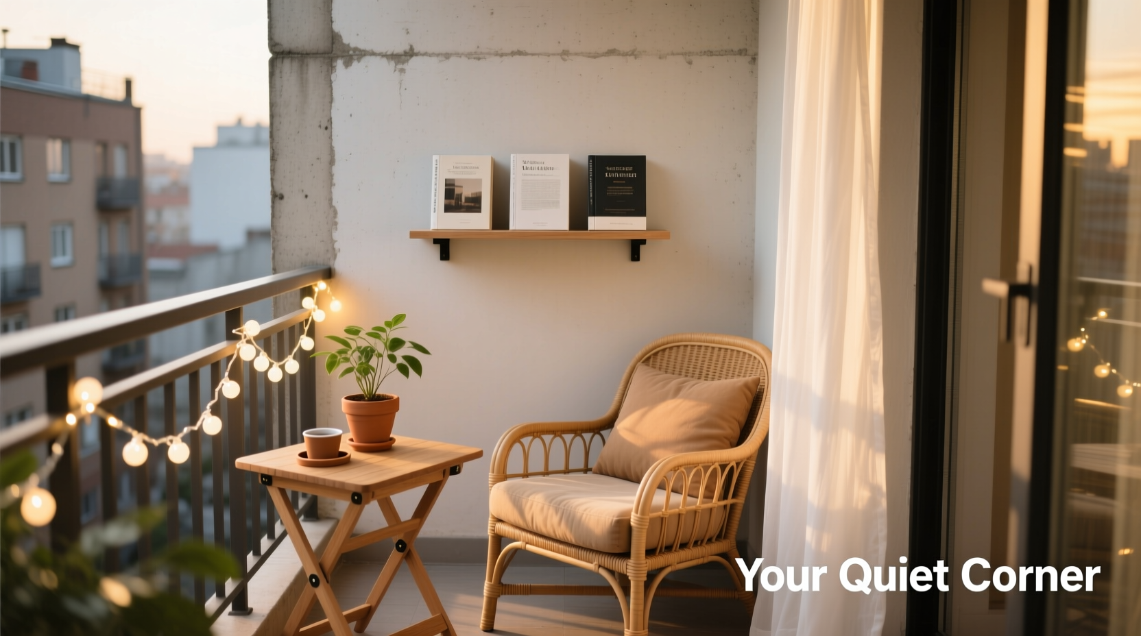 how to turn your balcony into a cozy reading nook with minimal space