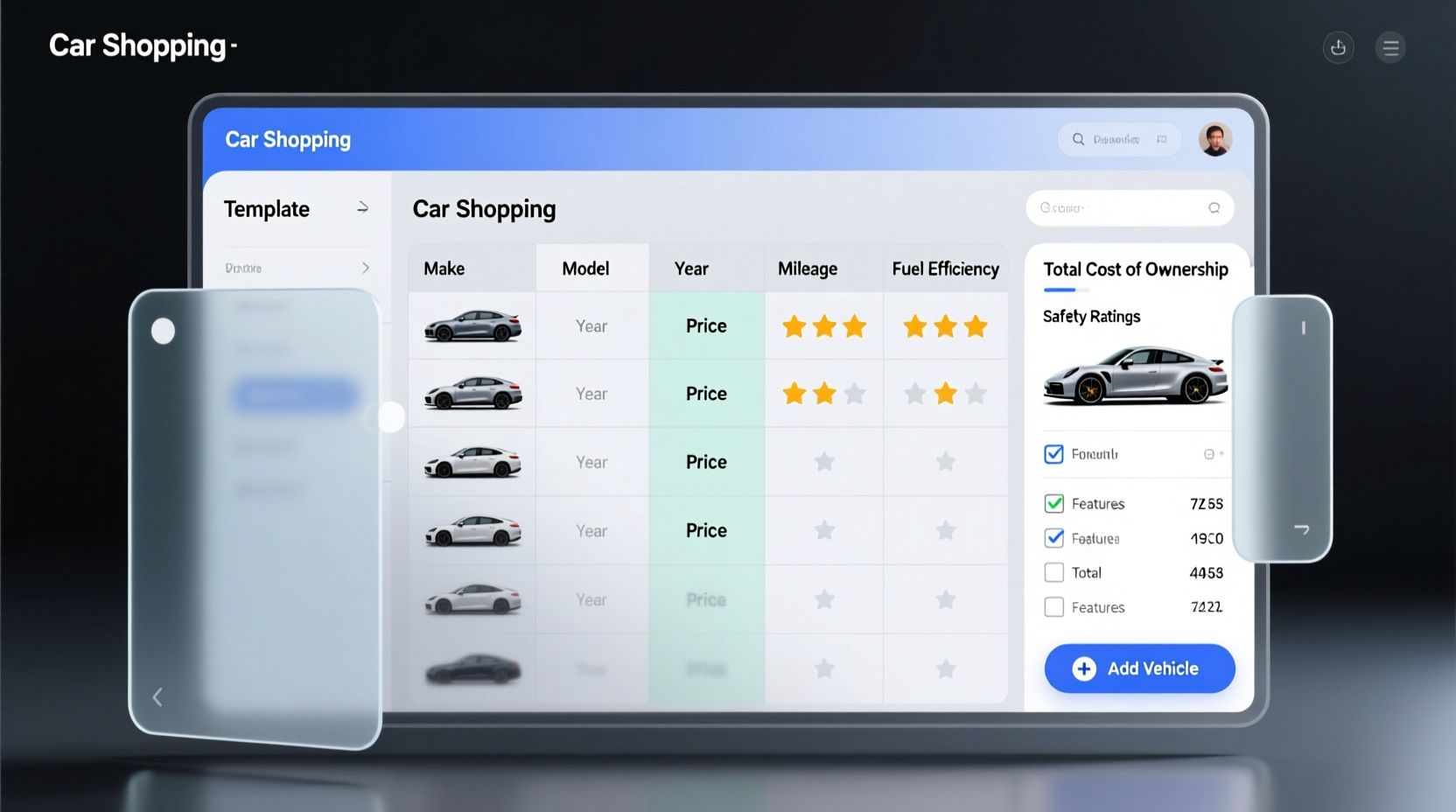 a smart spreadsheet template for car shopping