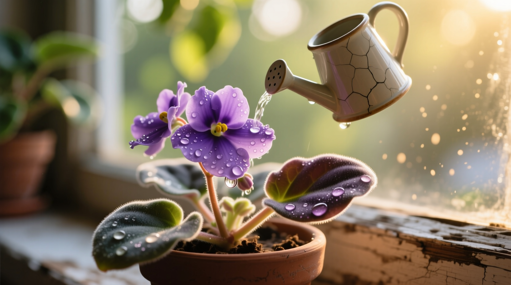 african violet watering